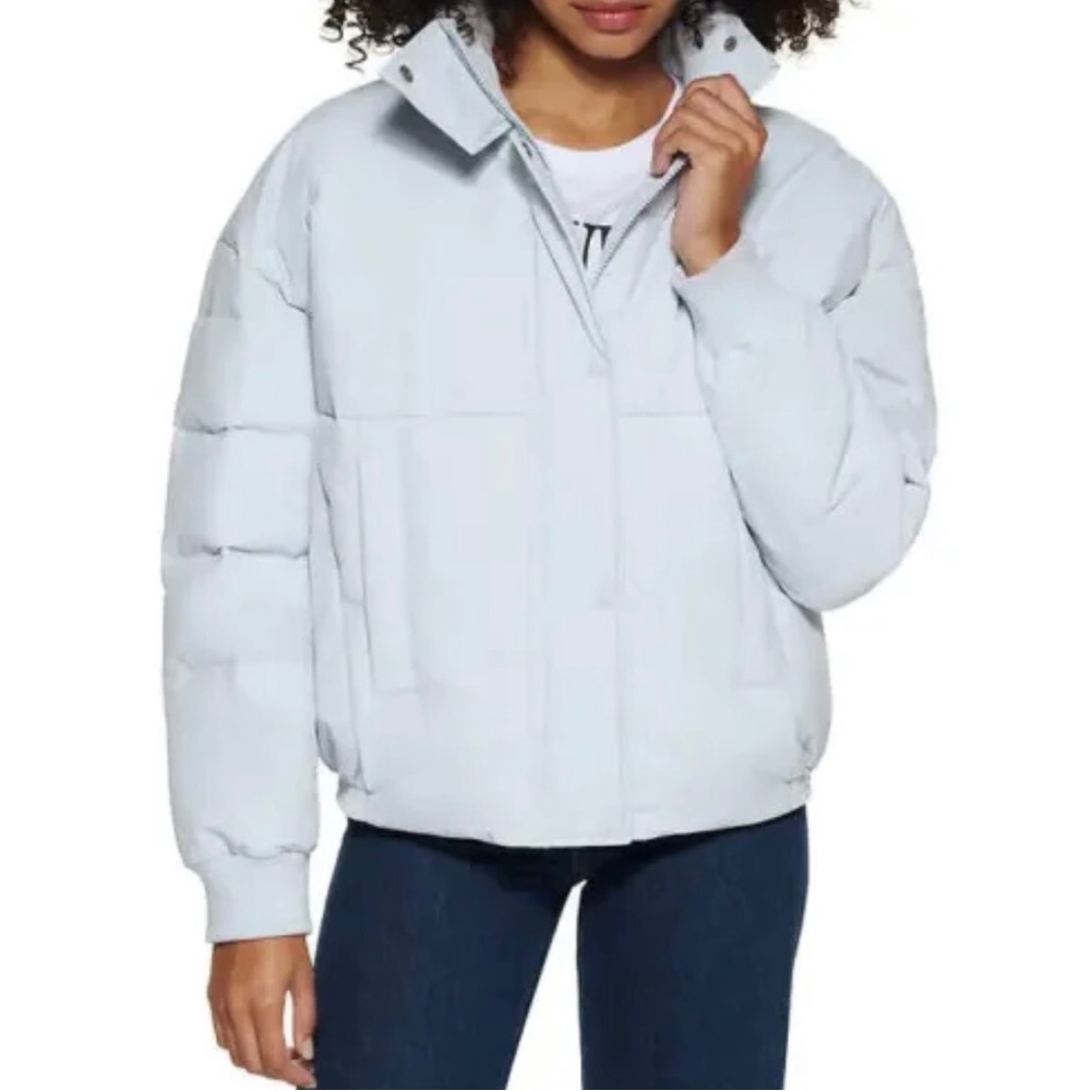 Levi's Ladies Cinched Puffer Air Blue Jacket Brand New Size X-Large